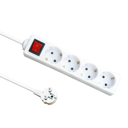 Alargadera 4 Enchufes con Interruptor Fabrilamp / Abrila