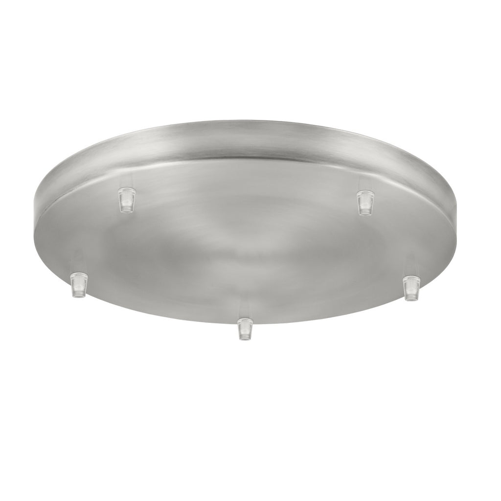 Base redonda 5L níquel satinado AJP/Alemar - Ref. 60317. Medidas de la colección PERSONALIZA.  luzguru.com
