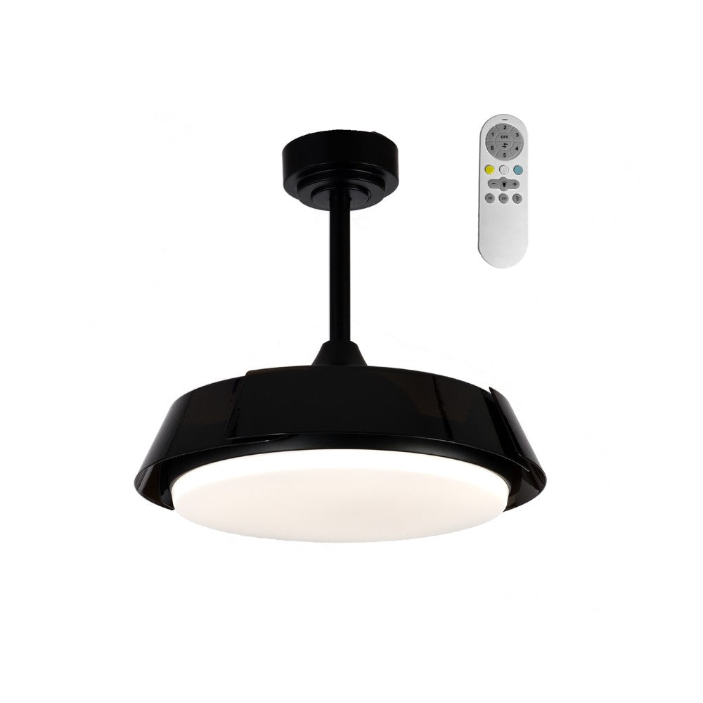 Ventilador de techo LED Smart Batán Negro CristalRecord 85-033-36-008