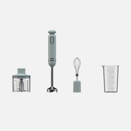 Batidora de Mano Kent 600 W Verde con Vaso, Picadora y Batidor Fabrilamp - Vista frontal principal en fondo blanco | LuzGurú