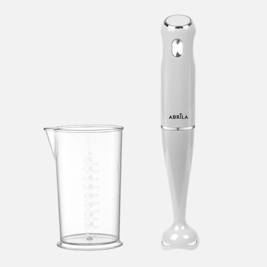 Batidora de Mano Tigris 1000 W Blanca con Vaso Mezclador Fabrilamp - Vista frontal principal en fondo blanco | LuzGurú