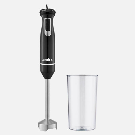 Batidora de Mano Voiga 800 W Negro con Vaso y Cuchillas de Acero Inoxidable Fabrilamp - Vista frontal principal en fondo blanco | LuzGurú
