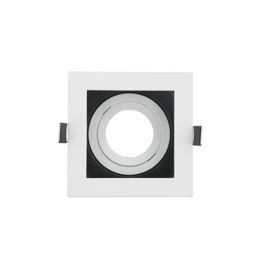 Empotrable Orientable de Techo Batu Cuadrado GU10 Blanco y Negro Fabrilamp - vista principal | Fabrilamp / Abrila · Ref. 14368CU01