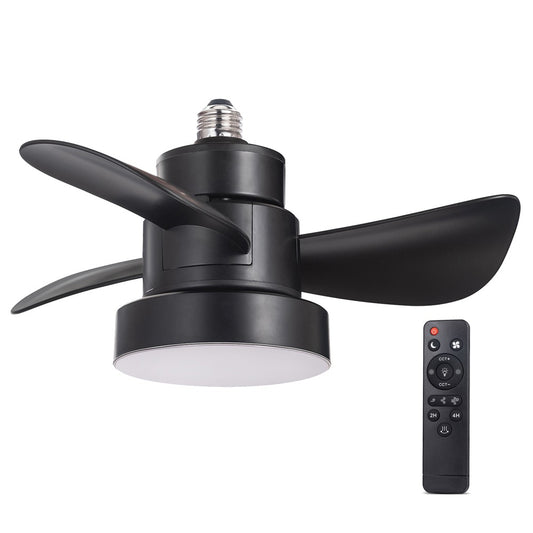 Ventilador de Techo con Luz LED Bayad Negro E27 15W CristalRecord - vista principal | CristalRecord