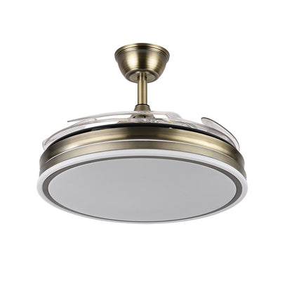 Ventilador de Techo Bayomo 107 cm Aspas Retráctiles LED Cuero Fabrilamp - imagen 2 | Fabrilamp / Abrila · Ref. 142591414