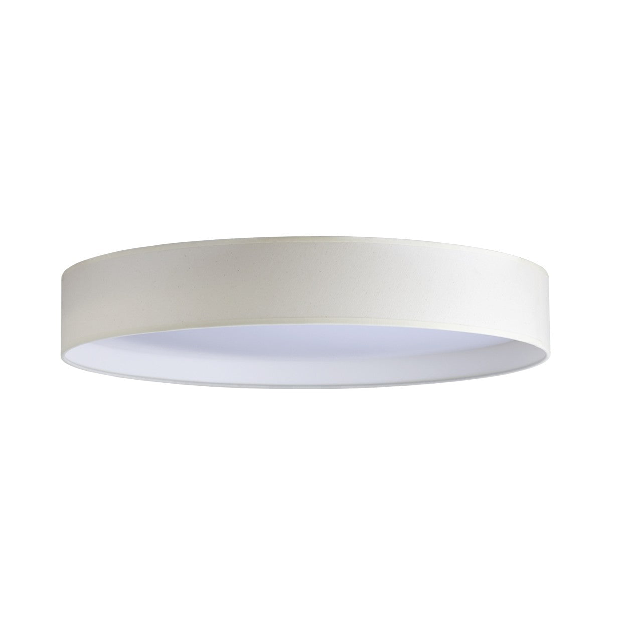 Plafon LED Mera 40 cm cotón crudo ALEMAR - Vista principal con pantalla de tela