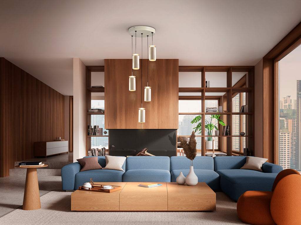 Lámpara Colgante Alfara 5 Luces Crema D35 - Schuller - 216647 - Vista 2