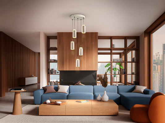 Lámpara Colgante Alfara 5 Luces Crema D35 - Schuller - 216647 - Vista 2