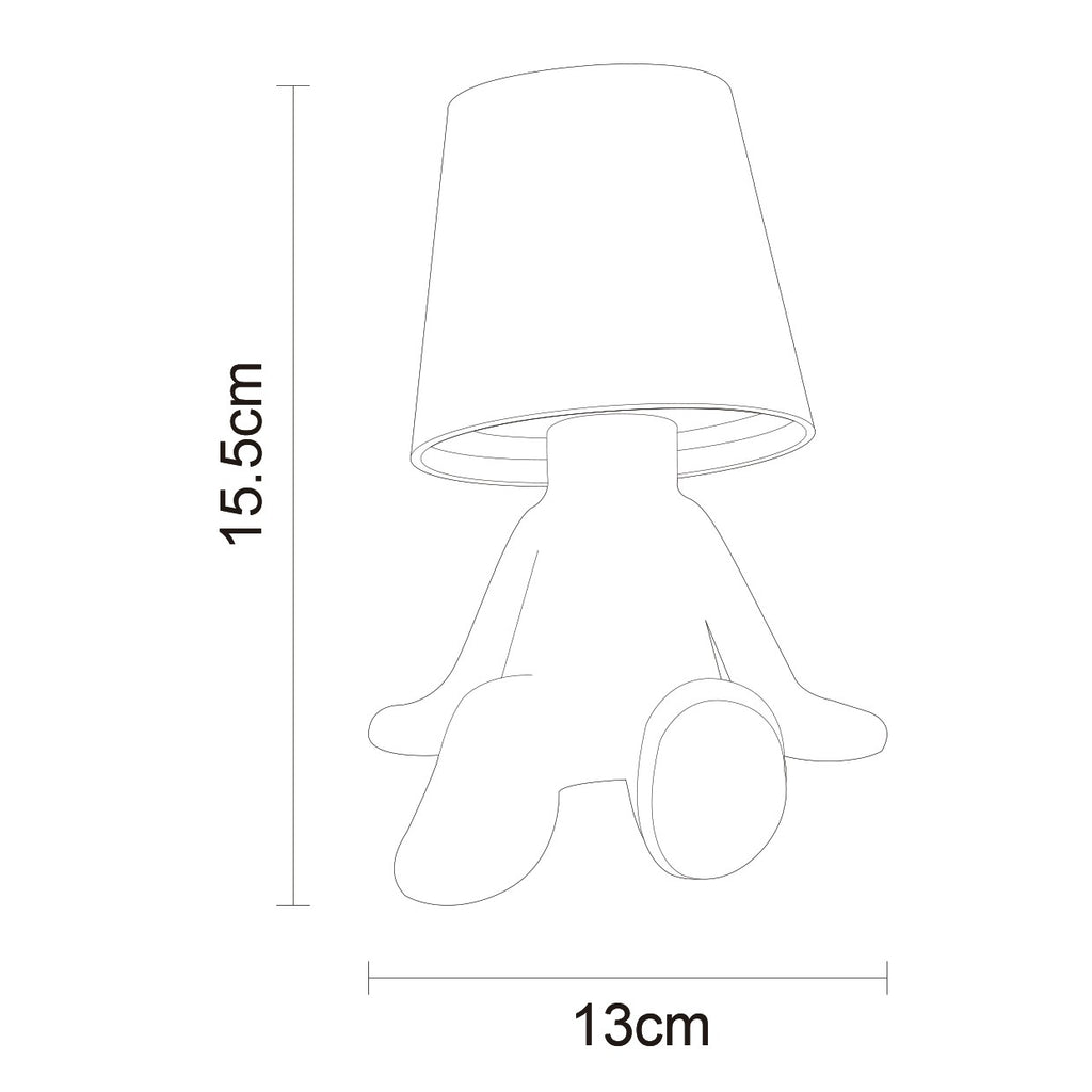 Detalle de interruptor táctil y cabeza de la lámpara sobremesa Lenox Verde ALEMAR