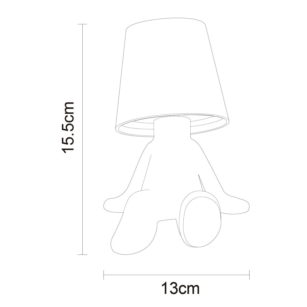 Detalle de interruptor táctil y cabeza de la lámpara sobremesa Lenox Verde ALEMAR