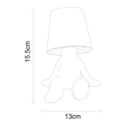 Detalle de interruptor táctil y cabeza de la lámpara sobremesa Lenox Verde ALEMAR