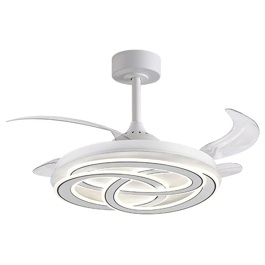 Ventilador de Techo Nudos Blanco/Blanco – vista principal · Ref. F-1070