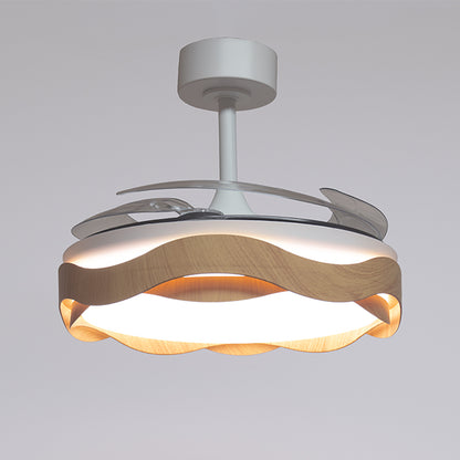 Ventilador de Techo Ondas Blanco/madera natural – vista 3 · Ref. F-1039 WO