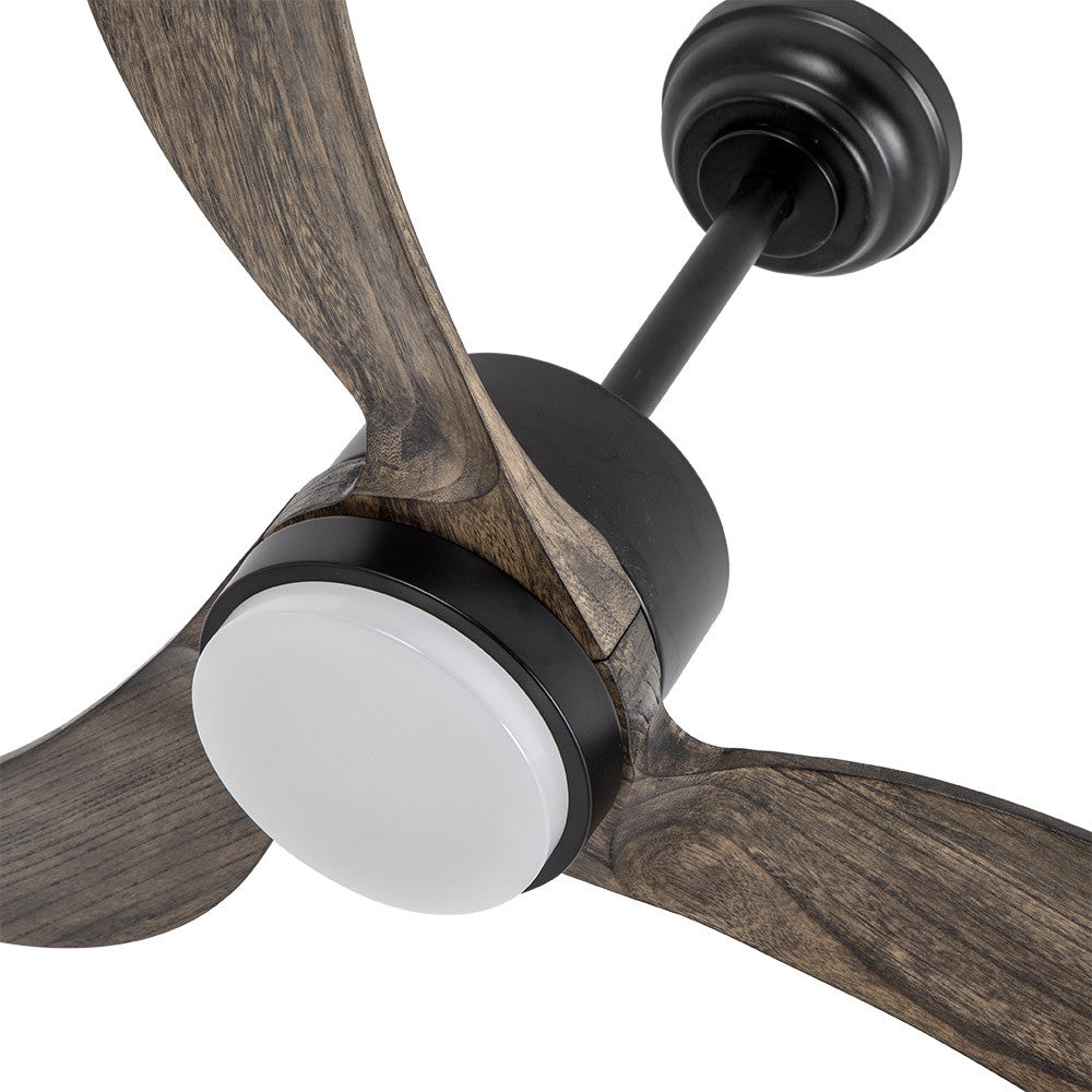 Ventilador de Techo con Luz Bembezar 107 cm Negro y Roble Fabrilamp - imagen 3 | Fabrilamp / Abrila · Ref. 209391364
