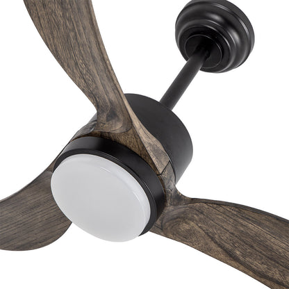 Ventilador de Techo con Luz Bembezar 107 cm Negro y Roble Fabrilamp - imagen 3 | Fabrilamp / Abrila · Ref. 209391364