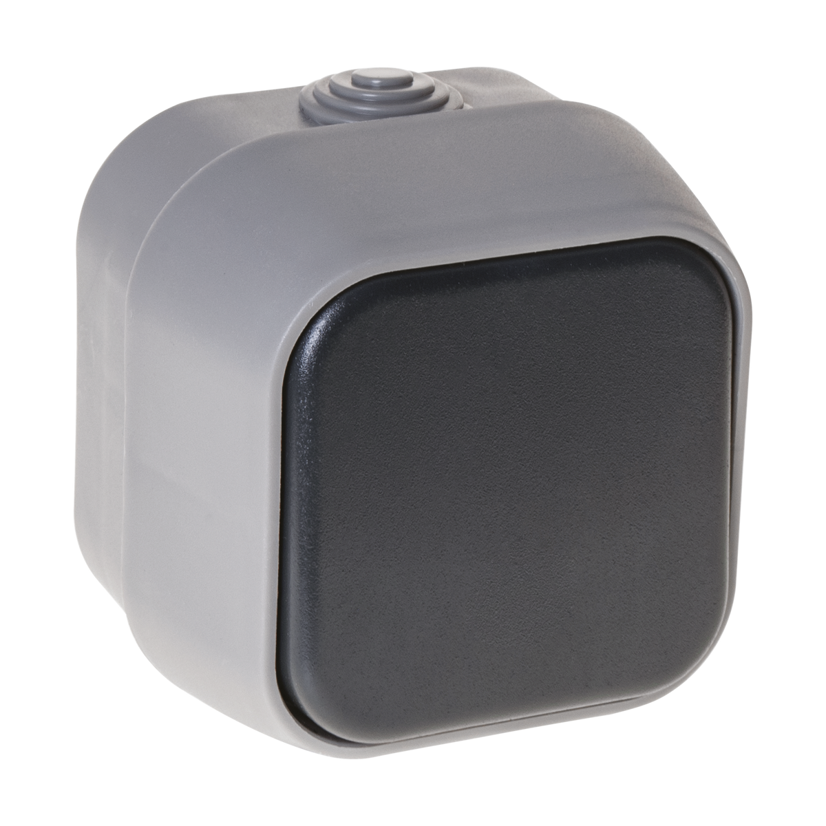 Conmutador de Superficie Bert 1 Tecla IP54 Gris Fabrilamp - vista principal | Fabrilamp / Abrila · Ref. MEH2-B120M