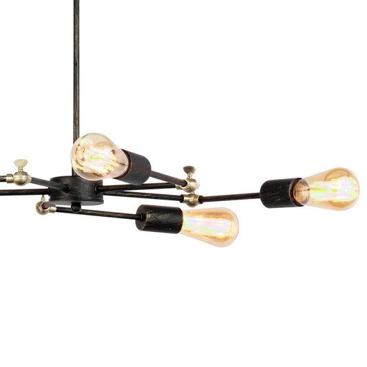 Lámpara Atomic New fabricada en metal color plomo negro, estilo moderno