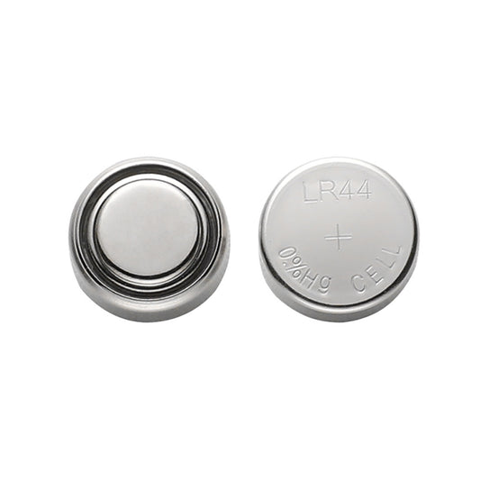 Pila de botón LR44 fabricada en Zinc y Dióxido de Manganeso, color estándar