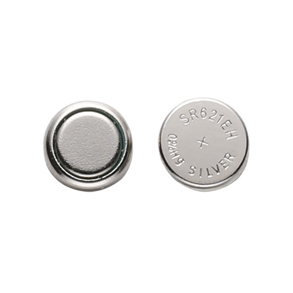 Pila SR621 fabricada en Óxido de Plata color Plata, ideal para dispositivos electrónicos
