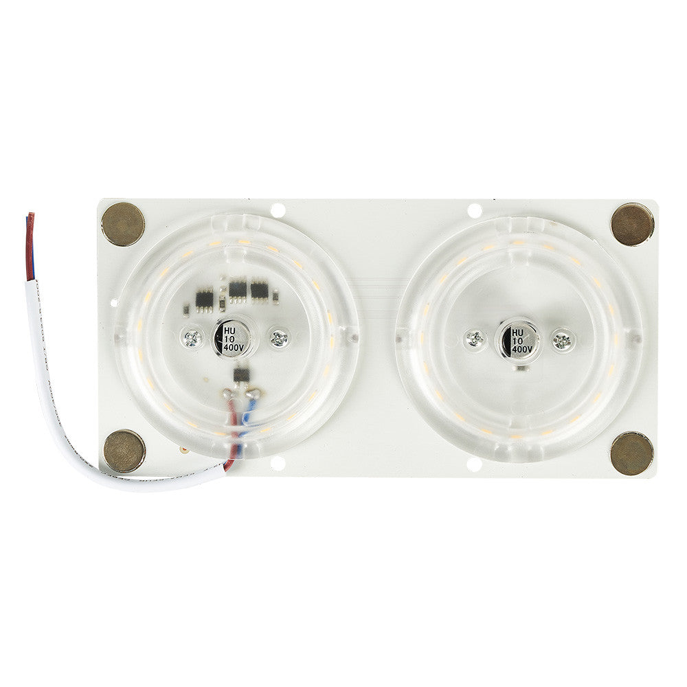 Disco LED fabricado en metal color blanco, ideal para renovar tu iluminación