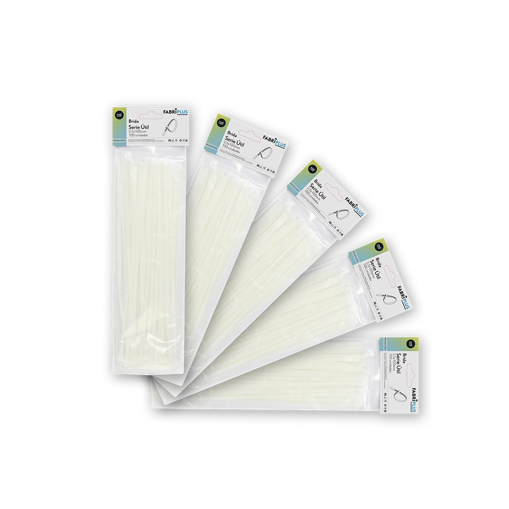 Bridas Util Blancas 2,5x100mm Nylon 66 Fabrilamp / Abrila - Identidad del producto