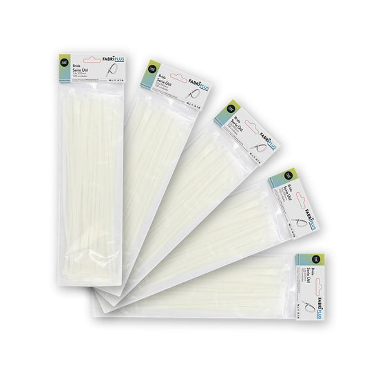 Bridas Util Blancas 3.6x300mm Auto Bloqueo Fabrilamp - 100% Nylon 66