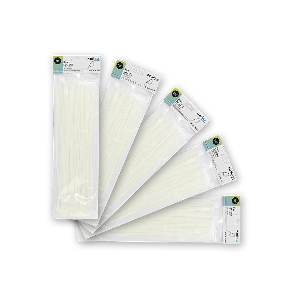Bridas Util Blancas 4.8x200mm Nylon 66 Fabrilamp / Abrila - Identidad del Producto