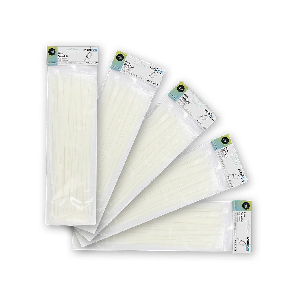 Bridas Util Blancas 100 unidades Fabrilamp / Abrila 188148301