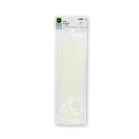 Bridas de Cables Util 4,8x370 mm Blancas Bolsa 100 Uds Fabrilamp - vista principal | Fabrilamp / Abrila