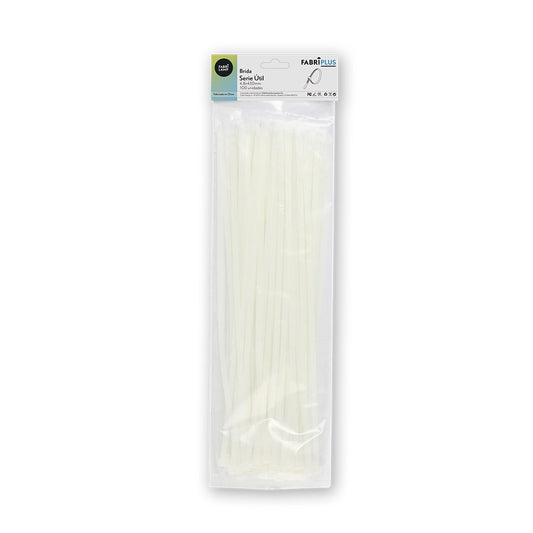 Bridas Util Blancas 4,8x430mm 100% Nylon 66 Auto Bloqueo Fabrilamp / Abrila