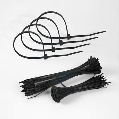Abrazaderas de nylon 66 negro para cables y tuberías, resistencia extrema