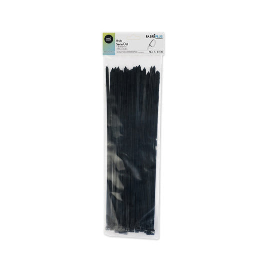 Bridas de Cable Util Negras 4,8x370 mm Bolsa 100 Uds Fabrilamp - vista principal | Fabrilamp / Abrila