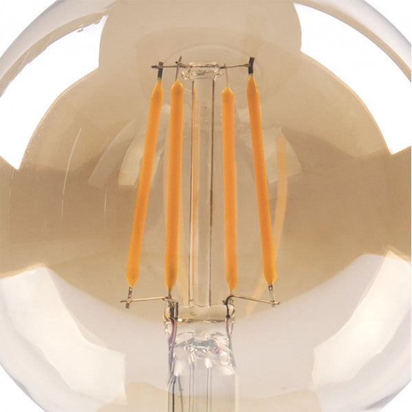 Bombilla LED Ámbar Filamento Globo 8W - Detalle del filamento