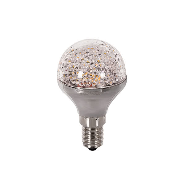 Bombilla Kaleido LED E14 esférica, 3.5W, 2700K, regulable, color blanco. Fabrilamp.