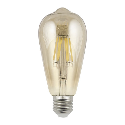 Bombilla LED Pera 6W E-27 570LM Luz Cálida Ámbar Alemar - vista principal | AJP / Alemar