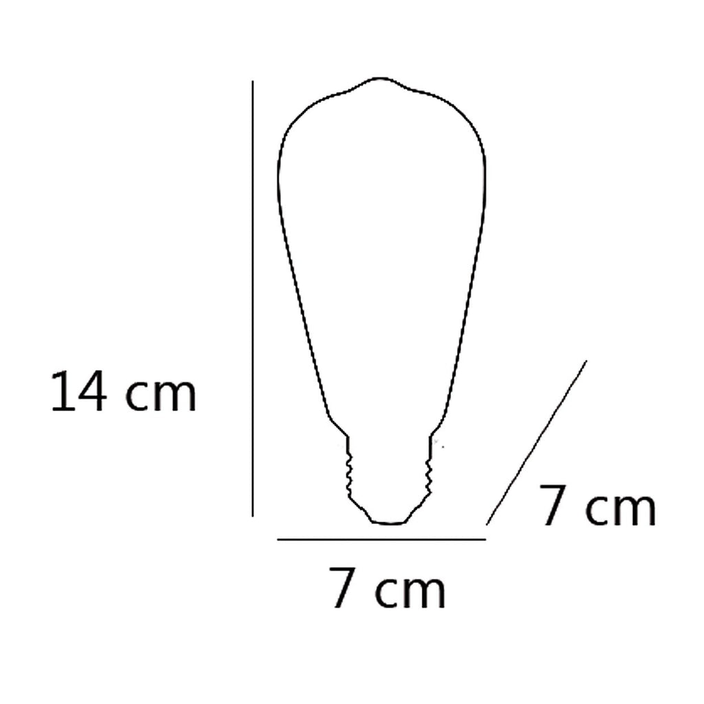 Bombilla LED Ámbar AJP/Alemar FS0038: Descubre su tamaño perfecto. Ilumina tu hogar con un cálido ambiente ámbar.
