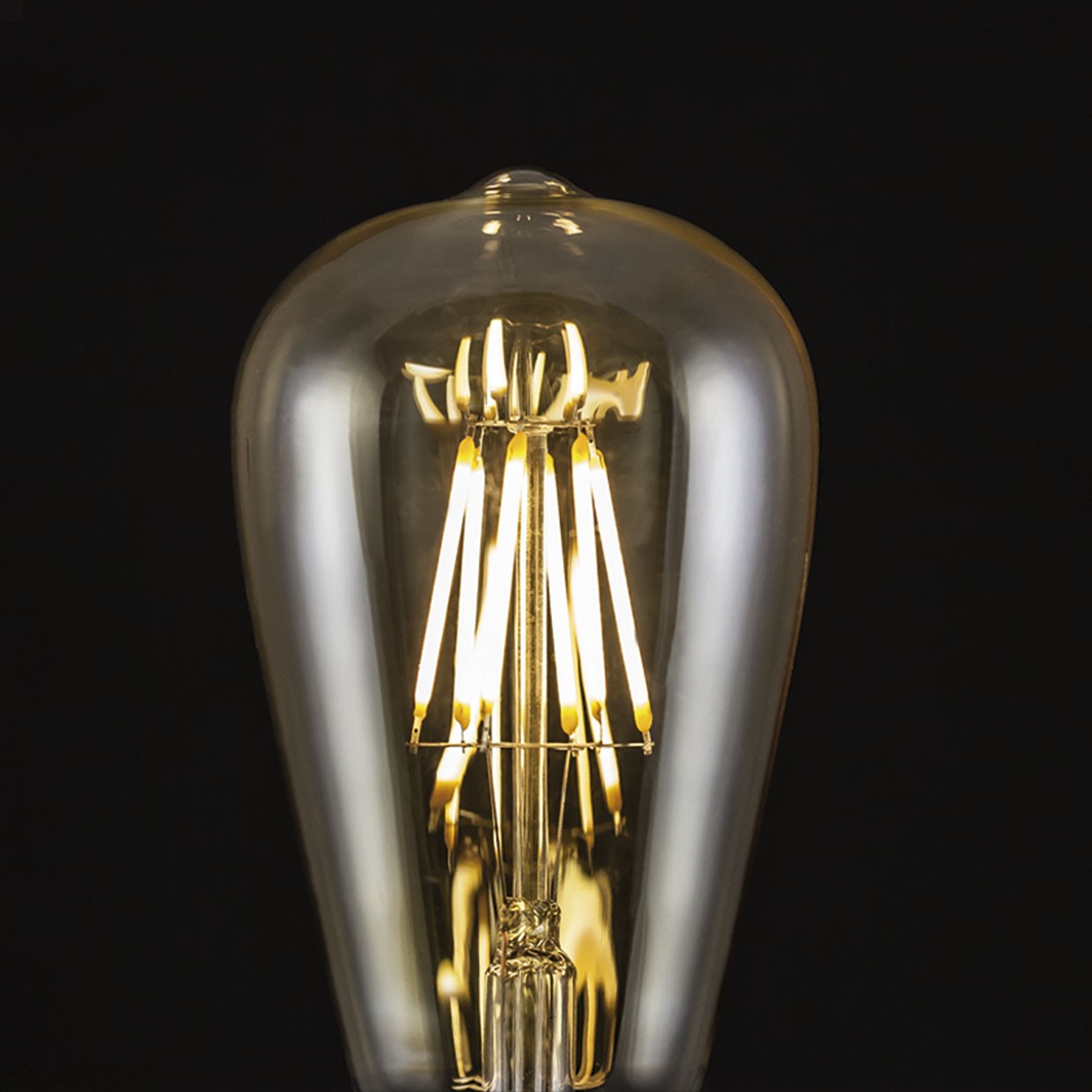 Medidas Bombilla LED Ámbar Cálida 6W E27 AJP/Alemar FS0038 - luzguru.com
