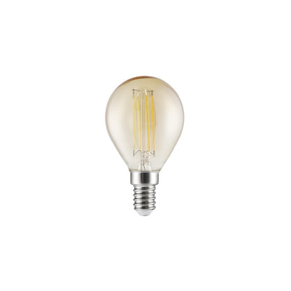 Medidas Bombilla LED Esférica Ámbar 6W AJP/Alemar Ref. FS0066 - luzguru.com
