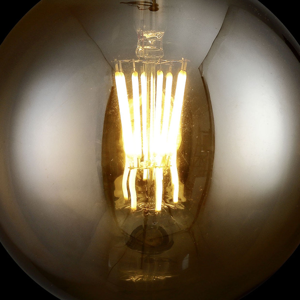 Medidas Bombilla LED Globo Ámbar 8W E27 AJP/Alemar FS0064 - Luz cálida para tu hogar.
