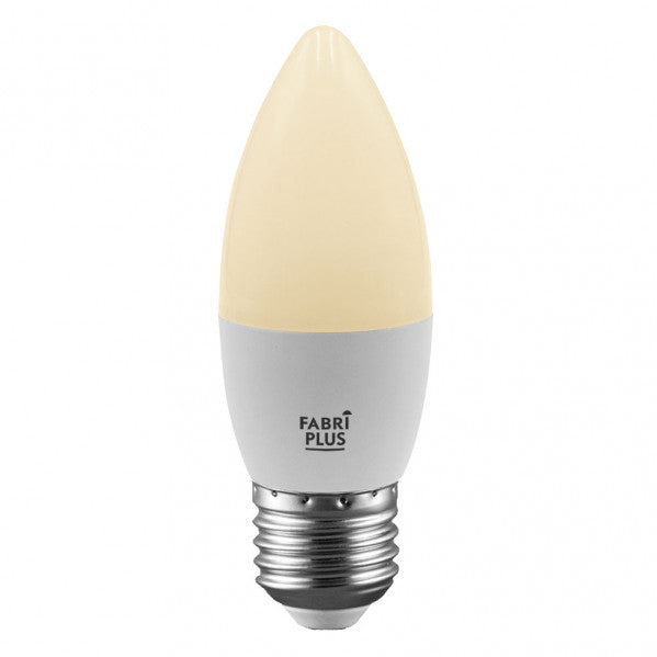 Bombilla Vela LED 7W 3000K Abrila E27 630lm - Vista frontal