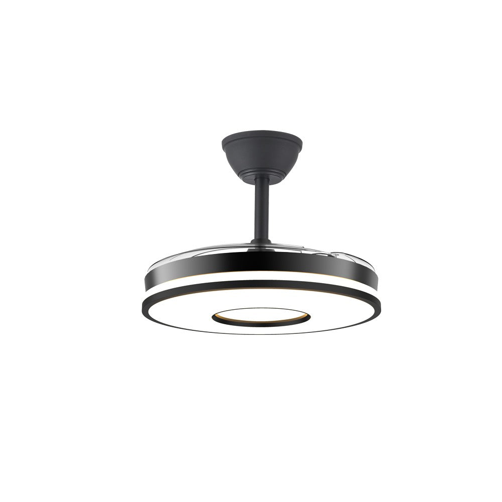 Elegante ventilador de techo negro ideal para salones