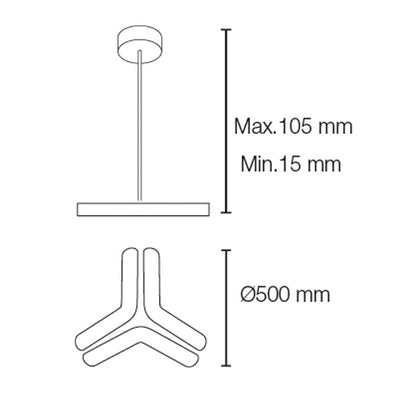 Plafón LED Boomerang CristalRecord 99-613-11-001 de diseño moderno