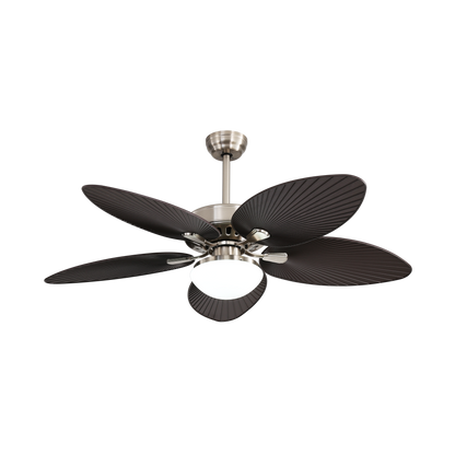 Ventilador de Techo Borasco Niquel/Marrón – vista principal · Ref. 173191534