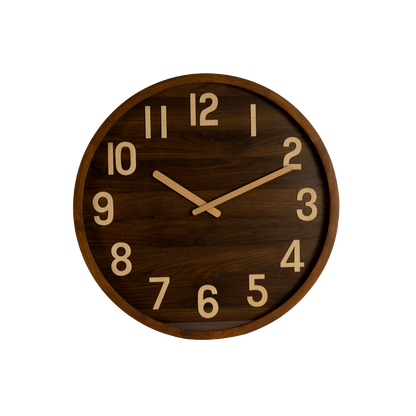 Reloj de Pared Borgoña 60 cm Madera Oscura Movimiento Continuo Fabrilamp - vista principal | Fabrilamp / Abrila · Ref. 215816084