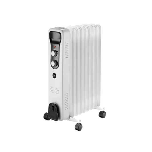 Radiador de Aceite Eléctrico Brasilia 2000W 9 Elementos Blanco Fabrilamp - vista principal | Fabrilamp / Abrila · Ref. 231232001