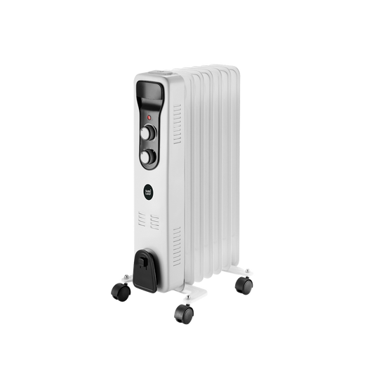 Radiador de Aceite Eléctrico Brasilia 1500 W 7 Elementos Blanco Fabrilamp - vista principal | Fabrilamp / Abrila · Ref. 231231501