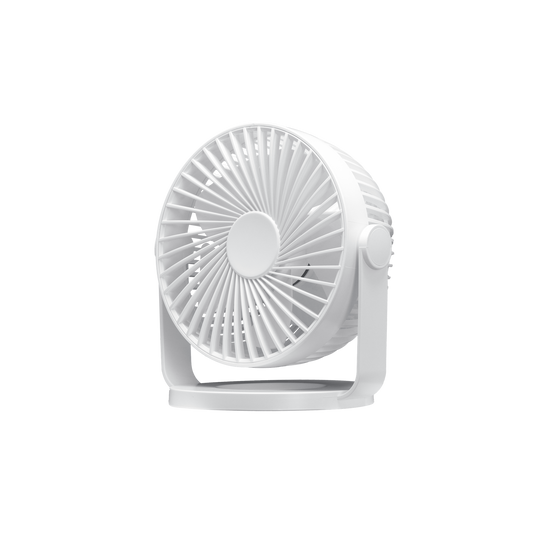 Miniventilador de Sobremesa Recargable Bretaña 5W Blanco Fabrilamp - vista principal | Fabrilamp / Abrila · Ref. 239971001