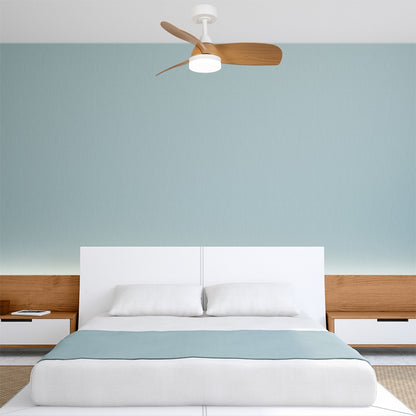 Ventilador Byan fabricado en Acero color Blanco y Madera