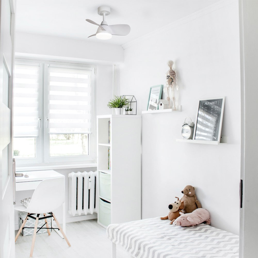 Ventilador Byan Mini fabricado en Acero color Blanco