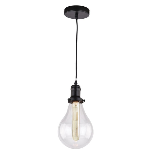 Lámpara de Techo Bulb Vintage E27 Negro Mate CristalRecord - vista principal | CristalRecord